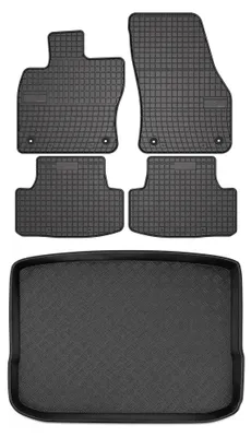 Obrázek produktu pro Gumové autokoberce SolidPRO + vana kufru pro: Skoda Karoq 2021- 5 ks
