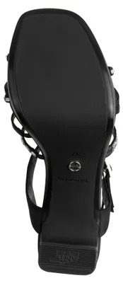 Produktbild von Tamaris Damen Sandalette mit Strass Plateausohle und Karree Spitze 1-28307-46, Größe:37 EU, Farbe:Schwarz
