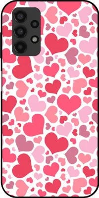 Produktbild von Smartphonica Handyhülle Geeignet für  Samsung Galaxy A13 4G mit Herzen Print - Herzen Design TPU Backcover Case -  Kinderhülle mit Herz-Design
