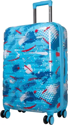 Produktbild von Mittlerer Reisekoffer mit Motiv Pescara 65 cm Hartschale hellblau