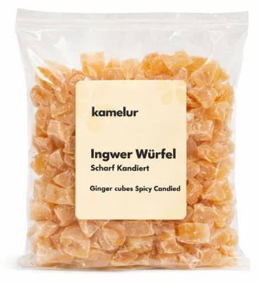 Produktbild von Kamelur® Ingwer Würfel scharf kandiert 1 kg