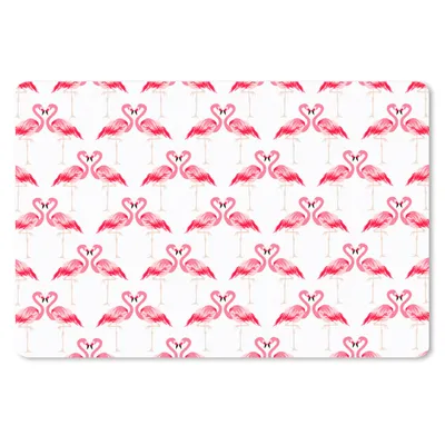 Produktbild von MuchoWow® Schreibtischunterlage Flamingo - Muster - Rosa - Dschungel 60x40 cm - XXL Mauspad - Großes Mauspad