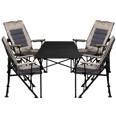 Produktbild von Campingset aus 4 X Campingstühlen und quadratischem Campingtisch