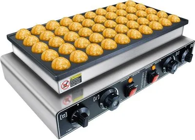 Produktbild von Mini-Pfannkuchen-Maker – Antihaftbeschichtete Backfläche – 1700W – Schwarz