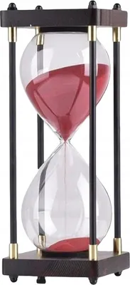 Immagine prodotto di Clessidra RETRO in vetro e legno BEAUTIFUL 60 minuti XXL 25x10 cm Rossa
