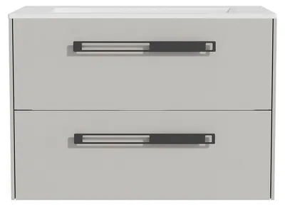 Produktbild von Hängendes Waschtischunterschrank mit Einbauwaschbecken - Grau - 80 cm - FELNA