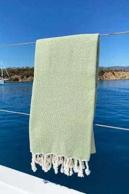 Produktbild von Mijolnir, Likya - Walnut Green, Strandtuch, Nussbaum, 100% BAUMWOLLE, 95 x 190 cm