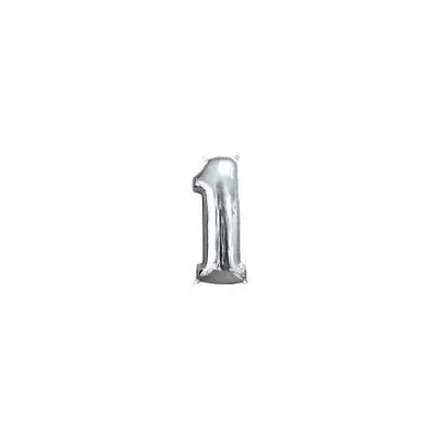 Immagine prodotto di Pallone in foil Amscan numero 1 - argento