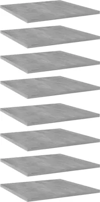 Produktbild von Eleganten-Stil Bücherregal-Bretter 8 Stk. Betongrau 40x40x1,5 cm Holzwerkstoff DE24632