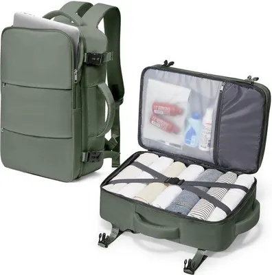 Image de Grand sac à dos de voyage 40 x 20 x 25 cm, imperméable, pour ordinateur portable, adapté comme bagage à main en avion