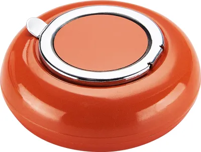 Produktbild von Taschen ASCHENBECHER Ø6,2cm mit Deckel aus Metall rund Mini Taschenaschenbecher Reiseaschenbecher Reise Outdoor 24 (Orange)