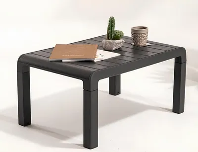 Obrázok produktu pre Moderný čierny záhradný konferenčný stolík v elegantnom dizajne