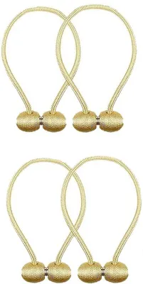 Immagine prodotto di Unyqoos® LOUZIR, set da 4 supporti magnetici per tende (ferragli) – cordoncini pratici per tende, accessori per tende