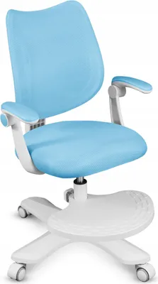 Image de Mark Adler Junior 4.6 | Chaise de bureau pour enfants Chaise tournante ergonomique pour enfants | Repose-pieds | Réglage de la profondeur d'assise | Accoudoirs réglables | Bleu