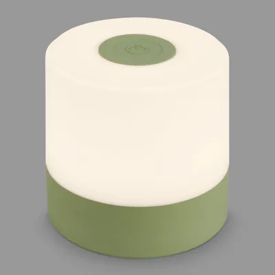 Image de BRILONER SMAL Lampe de table LED sans fil tactile dimmable 7x7 cm 2700 K blanc chaud IP44 batterie USB C verte lampe nuit table salon terrasse