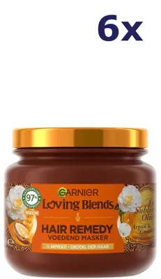 Image de 6 masques Garnier Loving Blends 340 ml à l'argan et au camélia