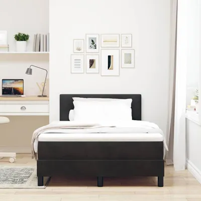 Immagine prodotto di Maison Exclusive - Letto boxspring con materasso nero 120 x 200 cm in velluto