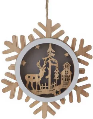 Immagine prodotto di Decorazione natalizia in legno da appendere, 12 cm