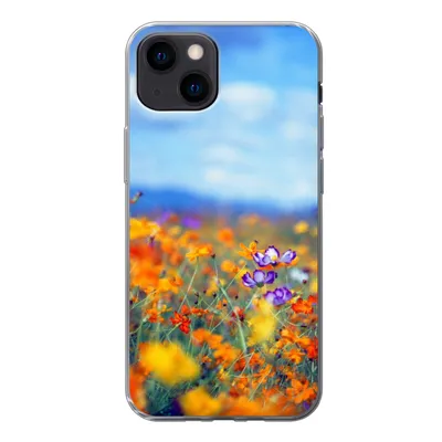 Produktbild von MuchoWow® Handyhülle Schutzhülle Hülle für iPhone 13 mini Kosmos - Farben - Frühling Silikon Softcase Handy Hülle - Softcase