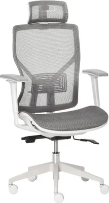 Produktbild von Bürostuhl Schreibtischstuhl Drehstuhl Gamingstuhl mit Kopflehne Lendenkissen 3D-Armlehne 3 Stufen 360°-Drehräder höhenverstellbar ergonomisch Mesh-Stoff Schaumstoff Grau 67 x 65 x 120-128 cm