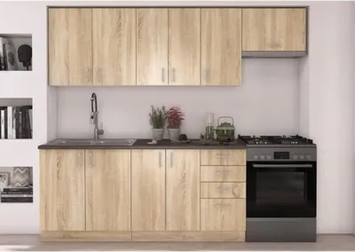 Image de Cuisine complète SARA - Chêne Sonoma - 240 cm