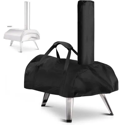 Produktbild von Pizzaofenabdeckung für Ooni Karu 12 – Wasserdicht – Wetterfest – Oxford-Gewebe – Für Pizzaöfen – Schwarz – 81 x 42 x 21 cm