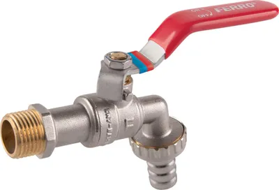 Image de Robinet à bille avec raccord métallique, 1"", F-Comfort