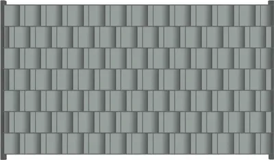 Produktbild von Wallario Zaunsichtschutz mit Motiv Grau für Ein- und Doppelstabmatten Zäune in der Größe 250 x 140 cm