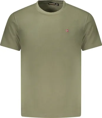 Immagine prodotto di T-shirt da uomo verde, vestibilità regolare, collo rotondo, 100% cotone