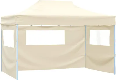 Image de Vidaxl -Faltzelt mit 3 Wänden 3x4,5 m Creme