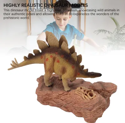 Produktbild von Dinosaurier-Modellspielzeug mit Landschaftsbasis, realistische Tischdekoration, Lernfigur für Kinder