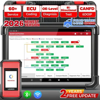 Image de Valise diagnostic auto - LAUNCH - X431 PRO3S+ Smartlink HD - Bidirectionnel - 12V & 24V - Écran 10,1" Android 9.0