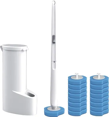Produktbild von Einweg Toilettenbürste Klobürste WC Bürste Mit 16 Ersatzköpfe
