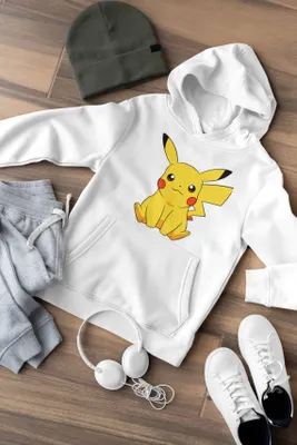 Produktbild von Dětská mikina Cute Pikachu Evolie Pokemon Trainer Boy Dětská košile Comic Anime Manga Hoody