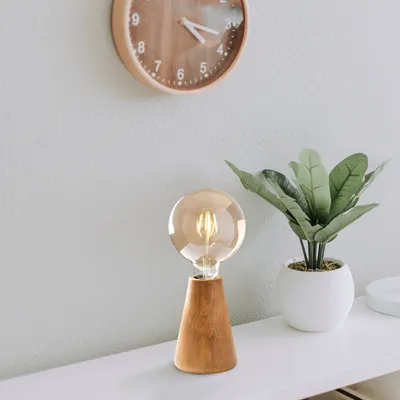 Image de Opviq, Kavuk- Kavuk OPV, bois, lampes de bureau, 10 x 10 cm, corps Hornbeam
