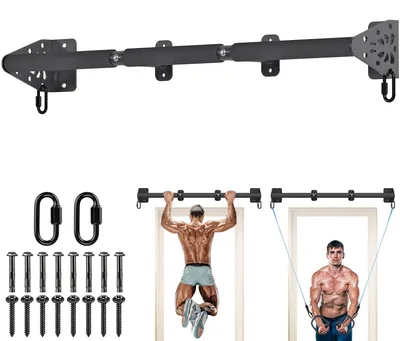 Zdjęcie produktu dla Wysokiej jakości drążek do podciągania do montażu na ścianie, szerokość 91 cm