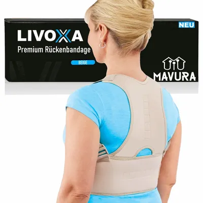 Obrázek produktu pro LIVOXA zádová opěrka Ergonomická zádová opěrka Rovná zádová opěrka Stabilizátor zad Velikost M