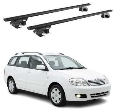 Image de Barres de toit transversales pour Toyota Corolla mk9 Break 2002-2007 Noir ABE, Image générée par une IA