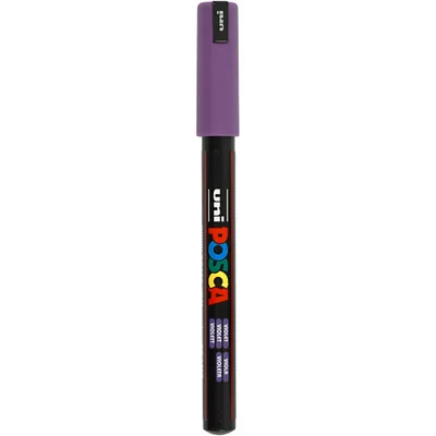 Produktbild von POSCA uni PC-1MR, 1 Stück(e), Violett, Rundspitze, Schwarz, Violett, 0,7 mm, Tinte auf Wasserbasis