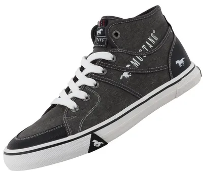 Produktbild von Mustang Herren High Top Canvas Sneaker Dunkelgrau
