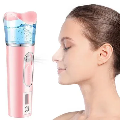 Produktbild von Nano Gesichtsdampfer 2in1 mit Hautanalyse & Feuchtigkeitsmesser, USB Mini Sprühgerät, tragbarer Gesichtssprüher für Hydration & Pflege