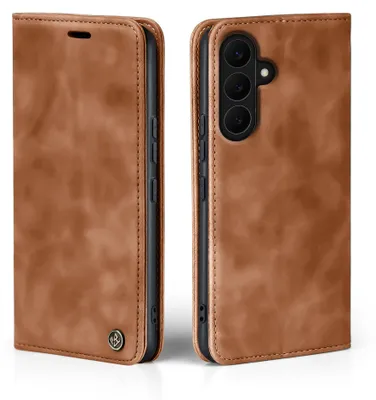 Produktbild von Handy Hülle für Samsung Galaxy A27 5G Klapphülle Bookcase Flip Cover Handy Tasche Etui Farbe: Hellbraun