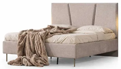 Obrázek produktu pro Postel, moderní styl, béžová barva, nová, pohodlná, měkká, prostorná, ložnice