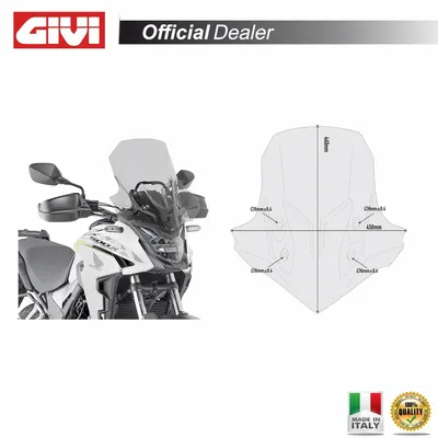 Immagine prodotto di Cupolino GIVI fumé intercambiabile 46x45cm per HONDA CB 500 X