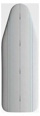 Produktbild von Universal Bügelbezug Dunkelgrau, 131 cm x 55 cm, 100 % Baumwolle, Integrierte Faltmarkierungen, Klipp-System, Geeignet für alle Bügeltische, Waschmaschinenfest