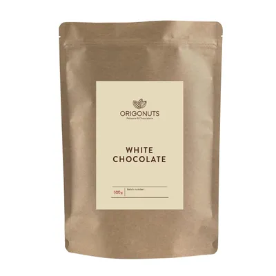 Produktbild von ORIGONUTS, Weiße Schokodrops, Weiße Schokolade zum Schmelzen, 500g