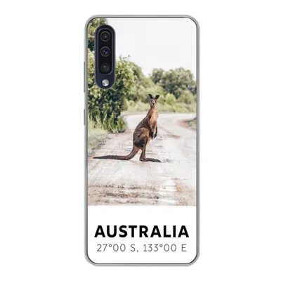 Produktbild von MuchoWow® Handyhülle Schutzhülle Hülle für Samsung Galaxy A30s Känguru - Australien - Tiere Silikon Softcase Handy Hülle - Karteninhaber