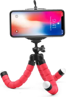 Produktbild von Handy Stativ Mini in Rot - Universal für Smartphone, iPhone, Samsung, Xiaomi