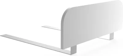 Produktbild von regalik Bettgitter Rausfallschutz Kinderbett 60x20 cm – Weiß Stabile Absturzsicherung ohne Bohren – Einfache Montage unter der Matratze