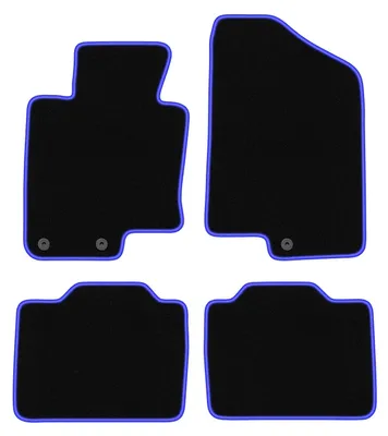 Produktbild von Fußmatten Velours Schwarz/Blau für Kia Optima III TF 2010-2015 Set 4-tlg